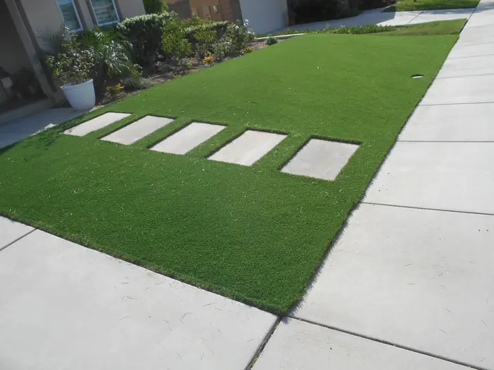 Artificial Turf Front Lawn Stepping Pads Menifee Ca