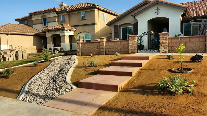 Landscape Renovation Terraced Steps Menifee Ca