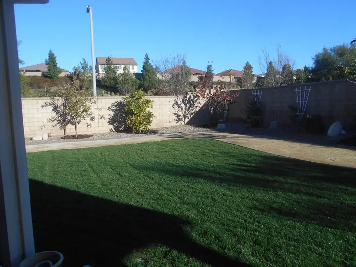 New Backyard Lawn Block Wall Menifee Ca