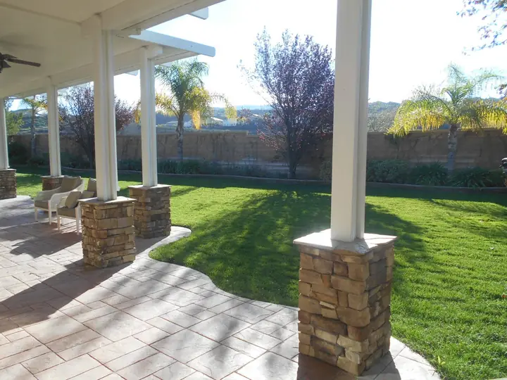 Patio Cover Lawn Palm Trees Menifee Ca